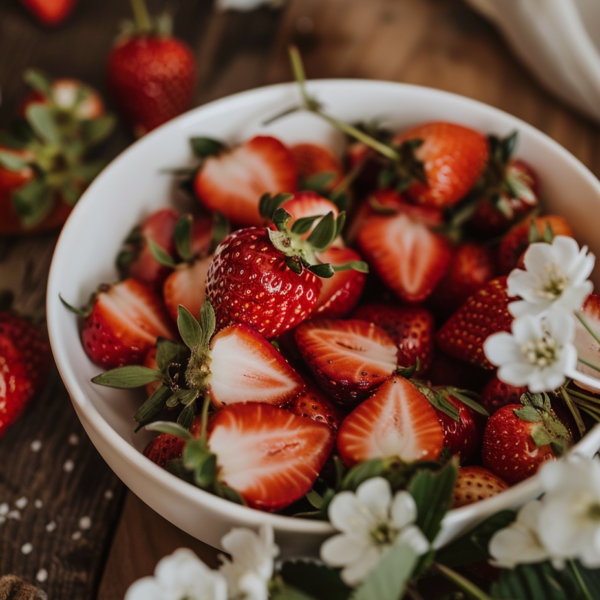 Fraise Mignonnette des bois et fleur